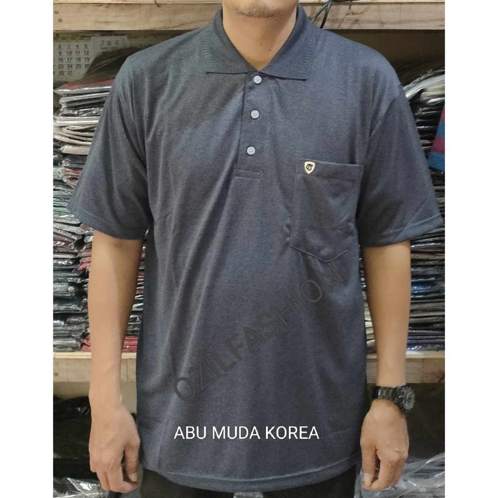 CUNNAM/KAOS KOREA/ KAOS KERAH POLOS / BAJU BAPAK BPAK