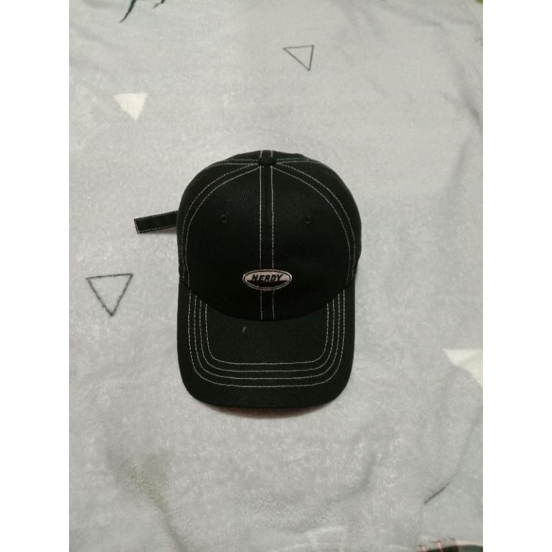 Topi Nerdy Second Original cap Model Baseball buat Fashion dan olahraga Bahan katun warna hitam peka