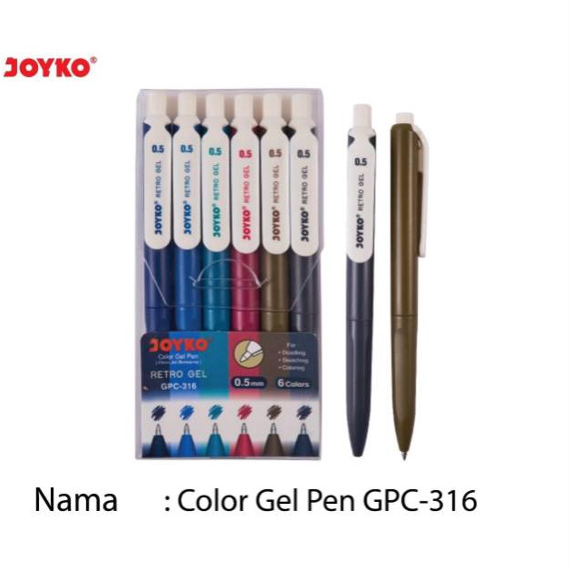 

TERMURAH Pulpen Gel Joyko Retro Gel GPC 316