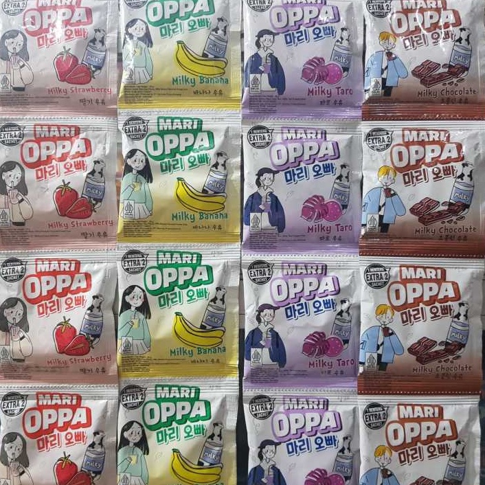 

EKSTRA PROMO MARI OPPA ANEKA RASA RENTENG MINUMAN SUSU KOREA 1 RENTENG ISI 1 SACHET