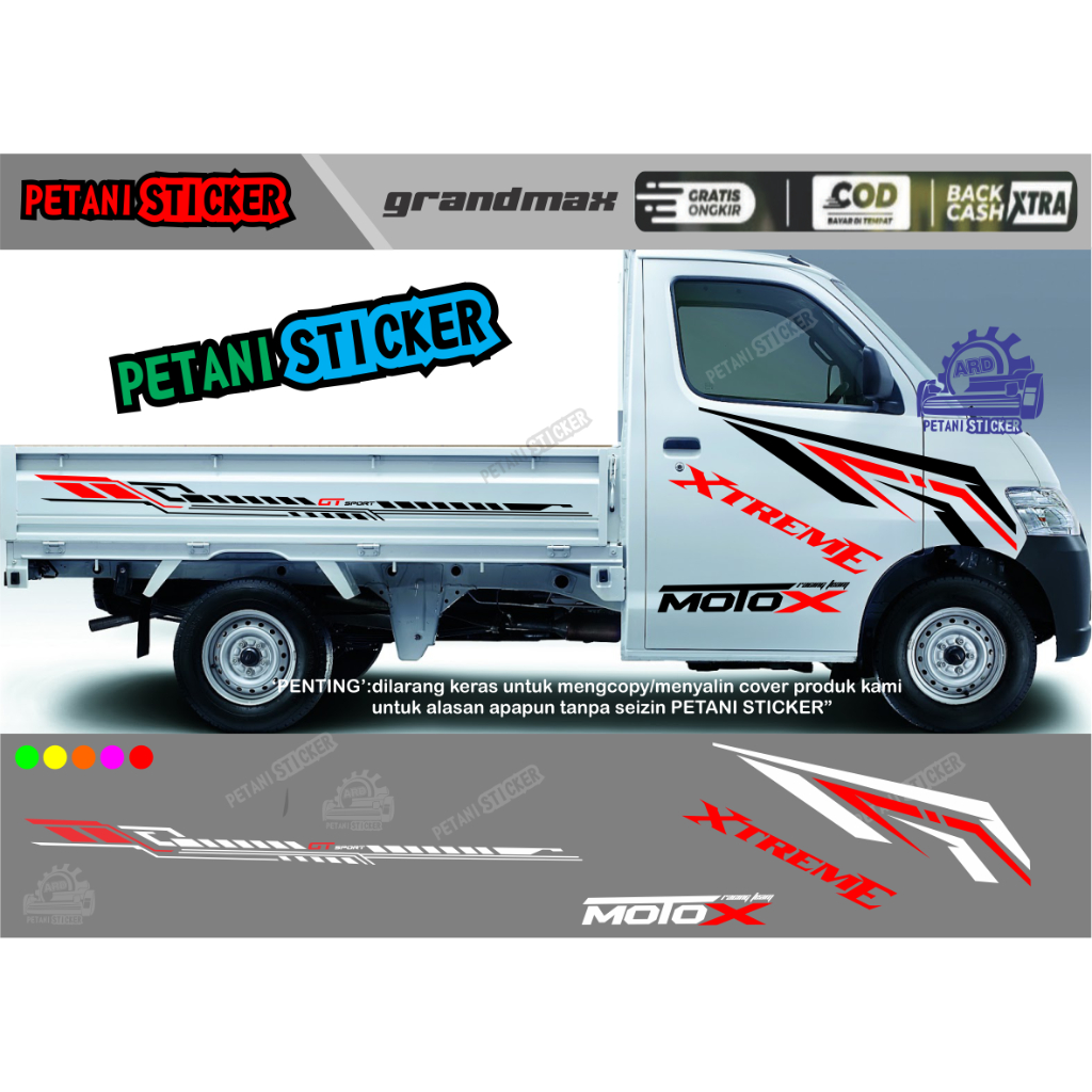 Stiker sticker mobil daihatsu grandmax pick up sticker mobil variasi mobil grandmax cutting