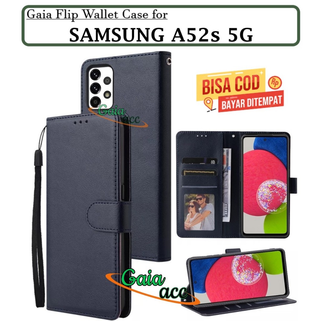 SAMSUNG GALAXY A52s 5G FLIP LEATHER CASE PREMIUM-FLIP WALLET CASE KULIT UNTUK SAMSUNG GALAXY A52s 5G