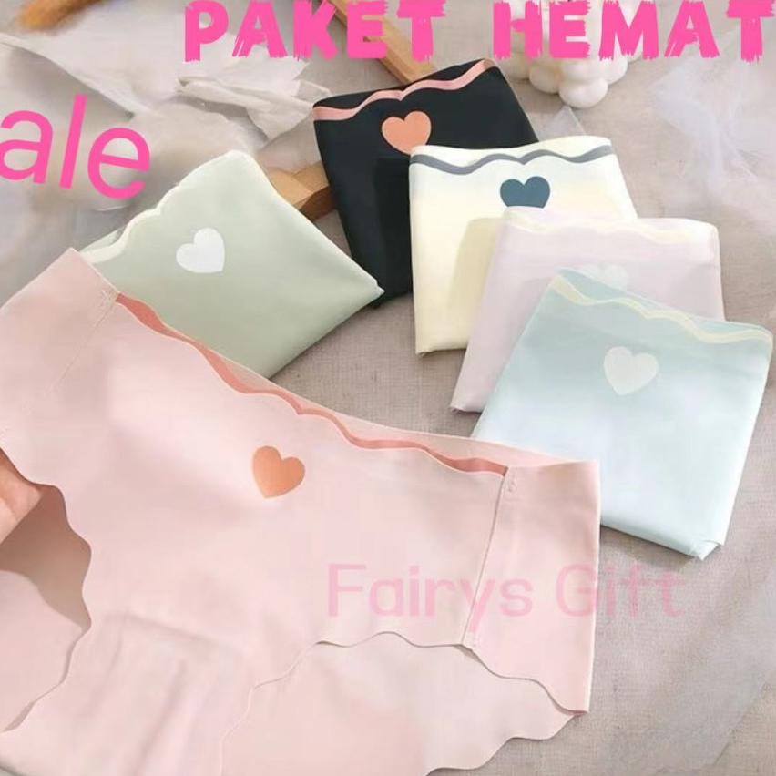 [PAKET HEMAT] miss curiosity Isi 6&12pcs Celana Dalam Wanita Premium Quality Es Sutra Seamless wanit