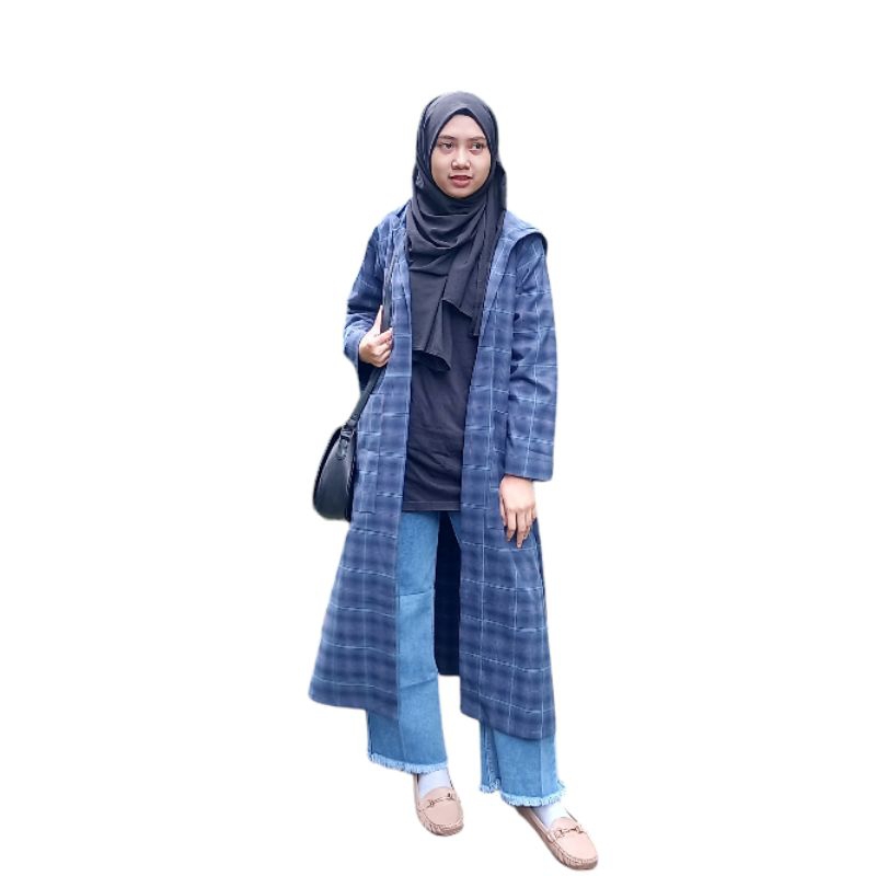 Mynada - Zara Outer Blazer Hoodie Tartan