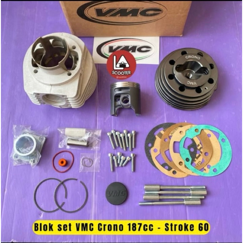 Blok set VMC Crono 187 cc alloy utk vespa sprint, px dkk