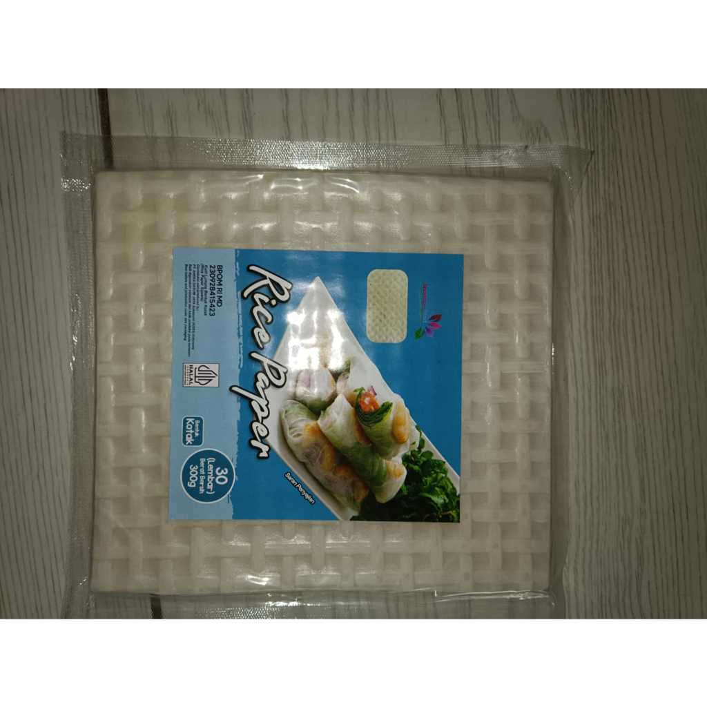

Rice Paper KOTAK 300 g isi 30 lembar - Banh Trang 22cm - Kulit Lumpia Vietnam- Rice roll- Salad Wrap