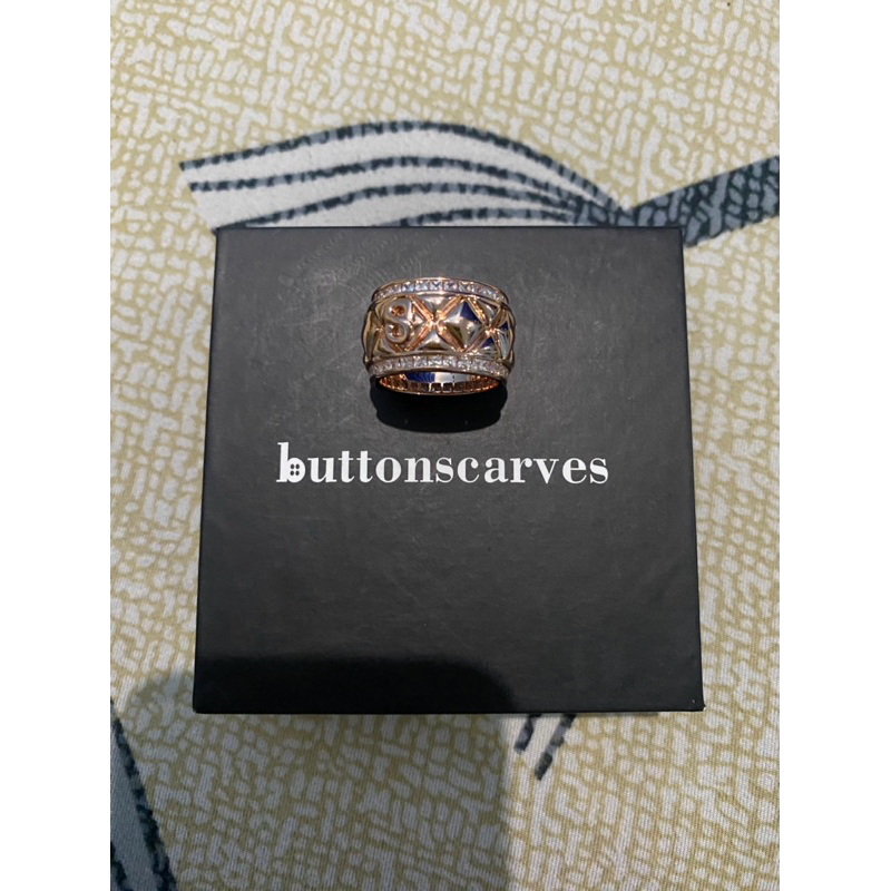 Preloved bross buttonscarves ring rose gold original