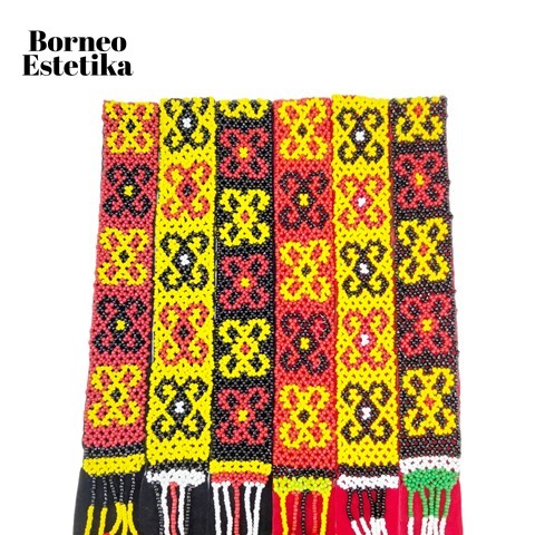 Ikat Kepala Manik-Manik Dayak – Aksesoris Etnik Handmade Kalimantan