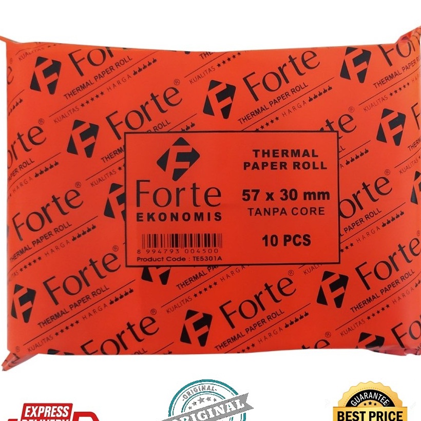 

Bonus KERTAS THERMAL FORTE EKONOMIS 57X3 1 PACK ISI 1 ROLL KERTAS STRUK KASIR
