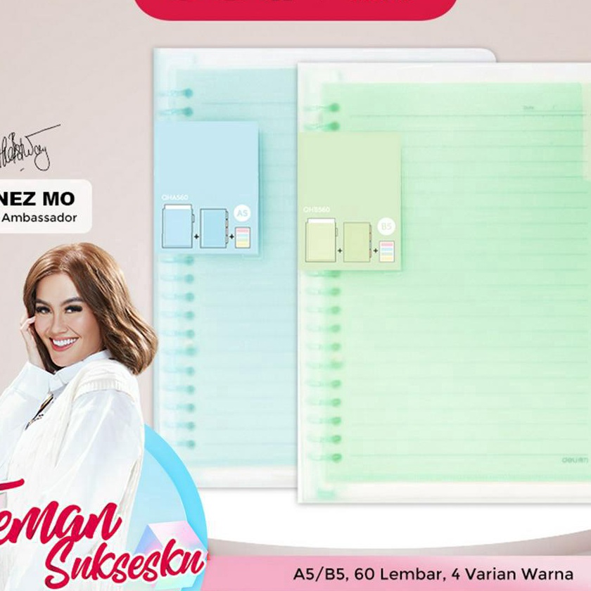 

Terbatas Deli Buku Vivid Lose Leaf Binder A5B5 6 Halaman Warna Pastel QHA56 QHB56