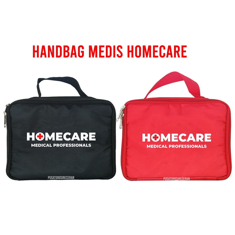 BERKUALITAS Handbag Medis Tas P3K Obat Pouch Travel Hand Bag Jinjing First Aid Homecare UKS PMI Bida