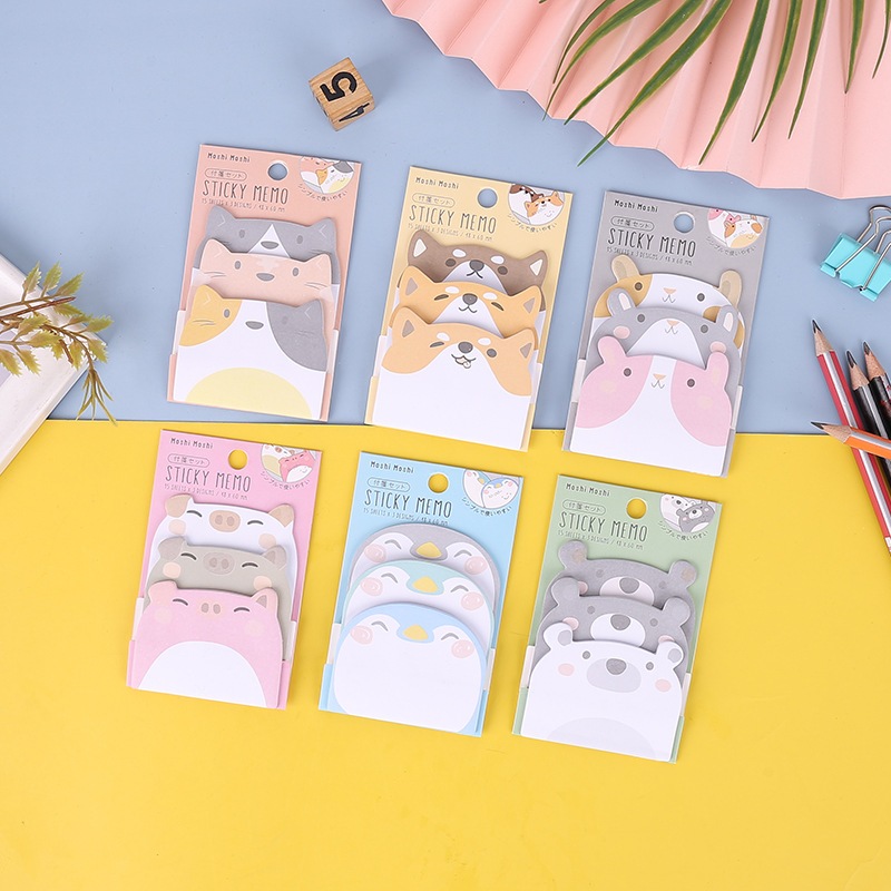 

sticky note moshi moshi motif animal