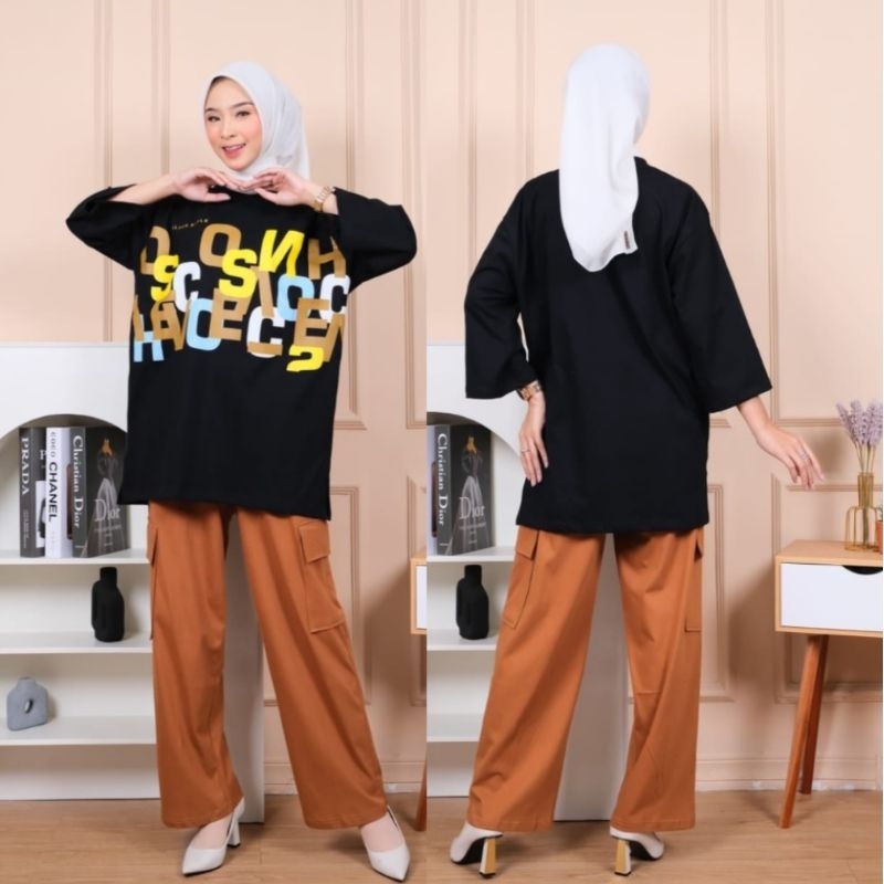 One Set Cargo Wanita - One Set Wanita Terbaru List ROMANTIC Brand Alisa Style Original - Setelan Kao