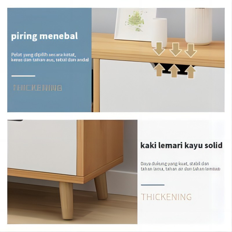 Favorit 100% Aman Hot Ll 140Cm Terbaru Kabinet Tv Minimalis Modern / Lemari Tv / Rak Tv / Bufet Tv