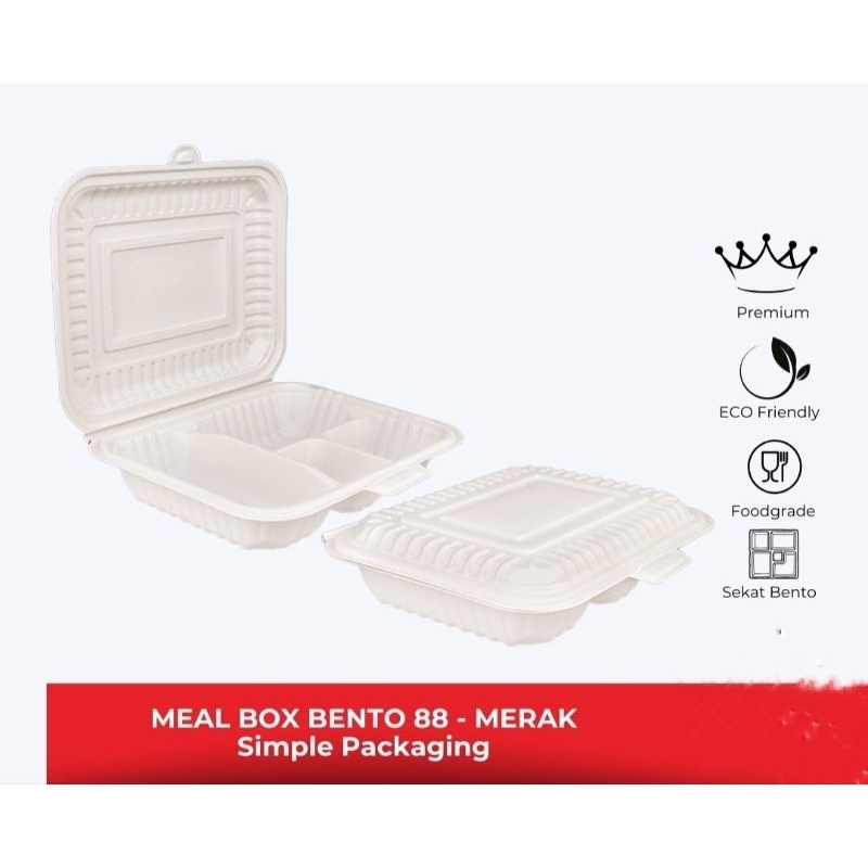 Meal box nasi / kotak lunch box polos skat 01 bento 88/skat 4