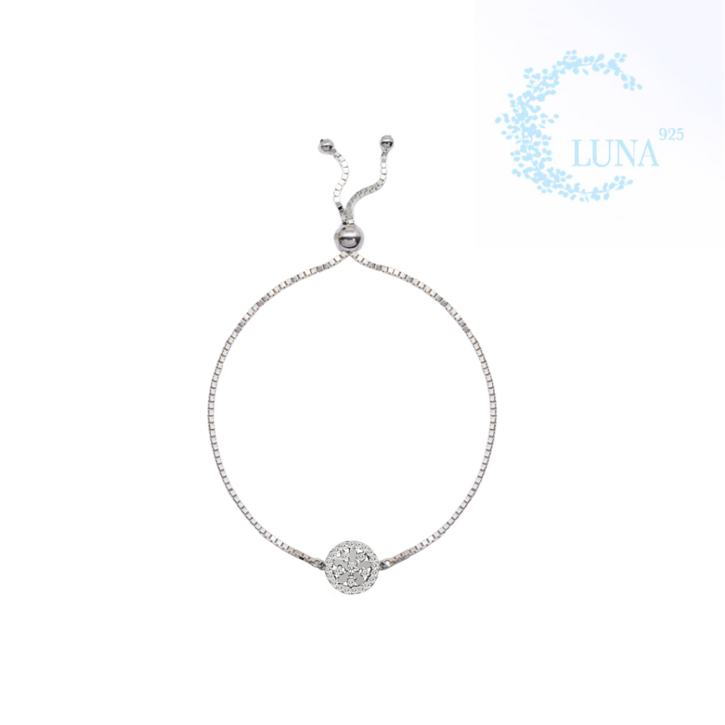 LUNA Perhiasan Wanita - Gelang Tangan Serut Perak Asli - SIlver 925