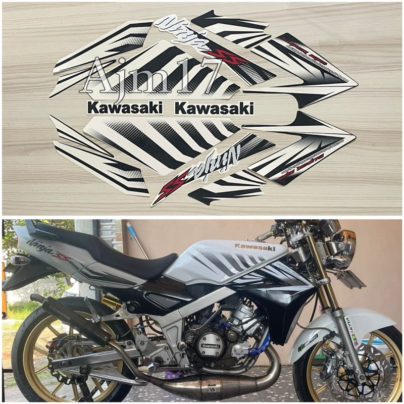 STIKER STRIPING MOTOR NINJA SS 2014 PUTIH
