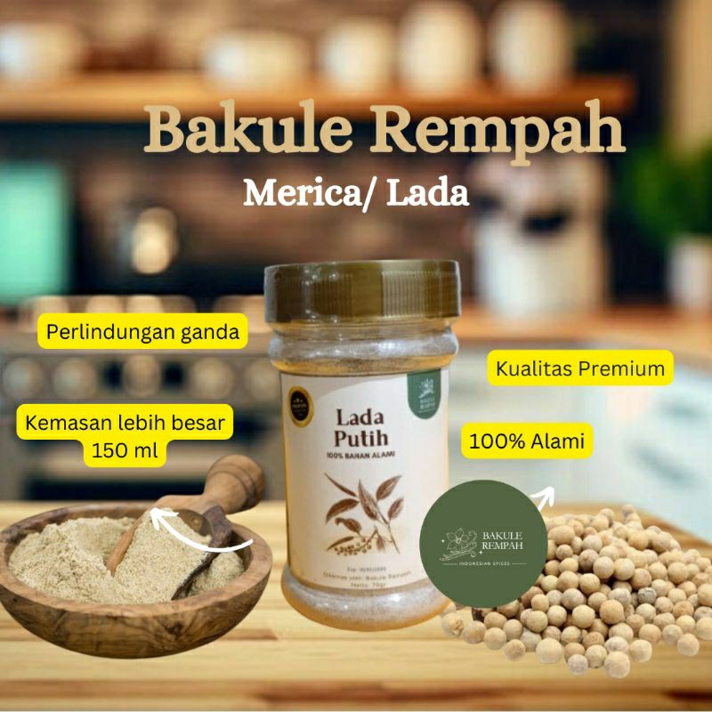 

LADA PUTIH Merica Bakule Rempah Bumbu Dapur Bumbu Masak Alami Murni