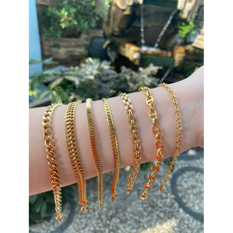 GELANG EMAS MODEL & WARNA MIRIP EMAS ASLI