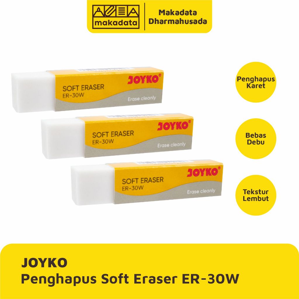 

ERASER | STIP | PENGHAPUS JOYKO ER-30W PUTIH (SET 4)