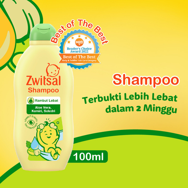 Zwitsal Baby Shampoo Natural Aloe Vera Kemiri Seledri 100 Ml