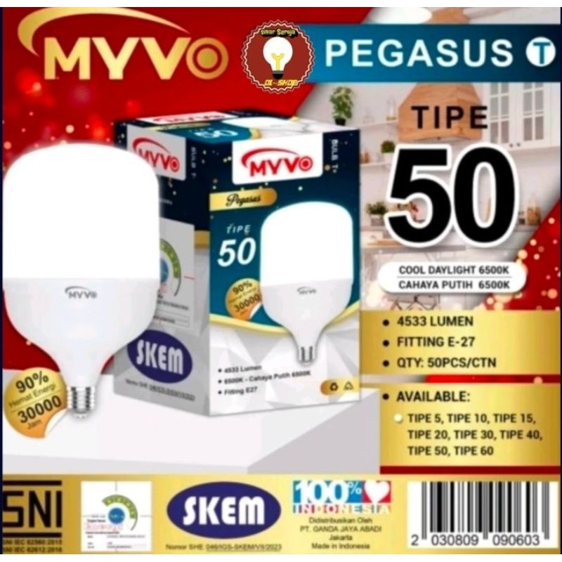 Lampu LED Capsule Myvo King / Pegasus 60W, 50W, 40W MYVO