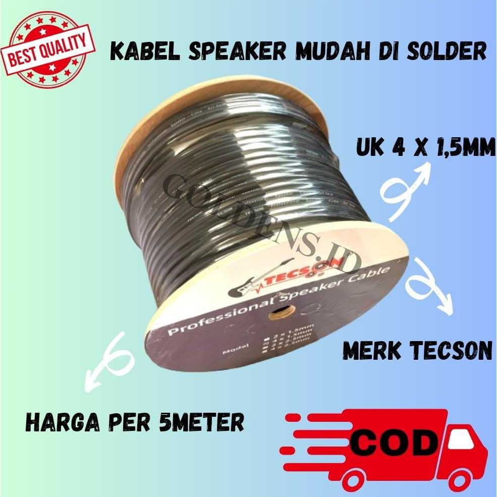 KABEL AUDIO/ KABEL SPEAKER 4 X 1.5 MM/ KABEL SERABUT 4 X 1.5 MM / HARGA PER 5 METER