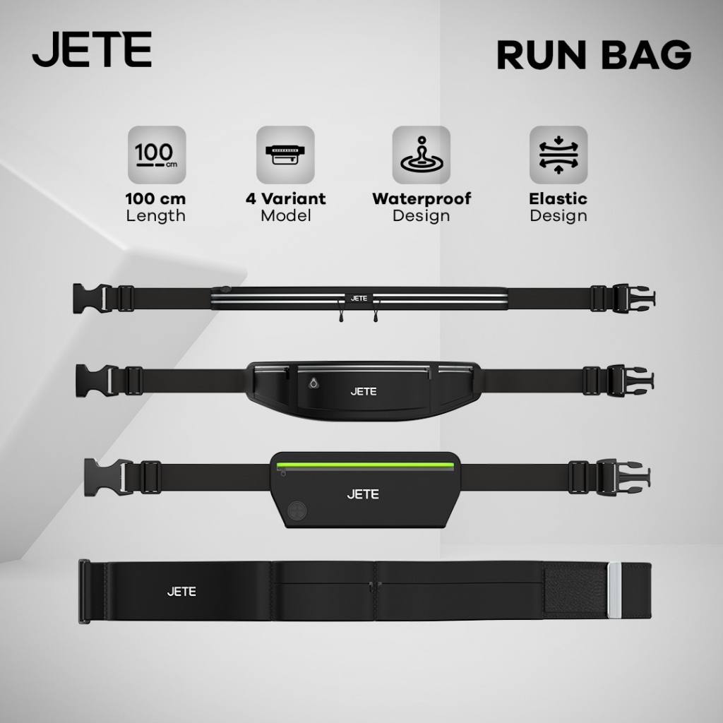 Running Belt JETE Tas Lari Pinggang Olahraga Waterproof Sport Bag Waistbag Pria Wanita