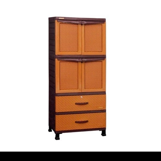 lemari pakaian plastik napolly CRS 144.2D lemari baju 2 pintu kabinet BATAM