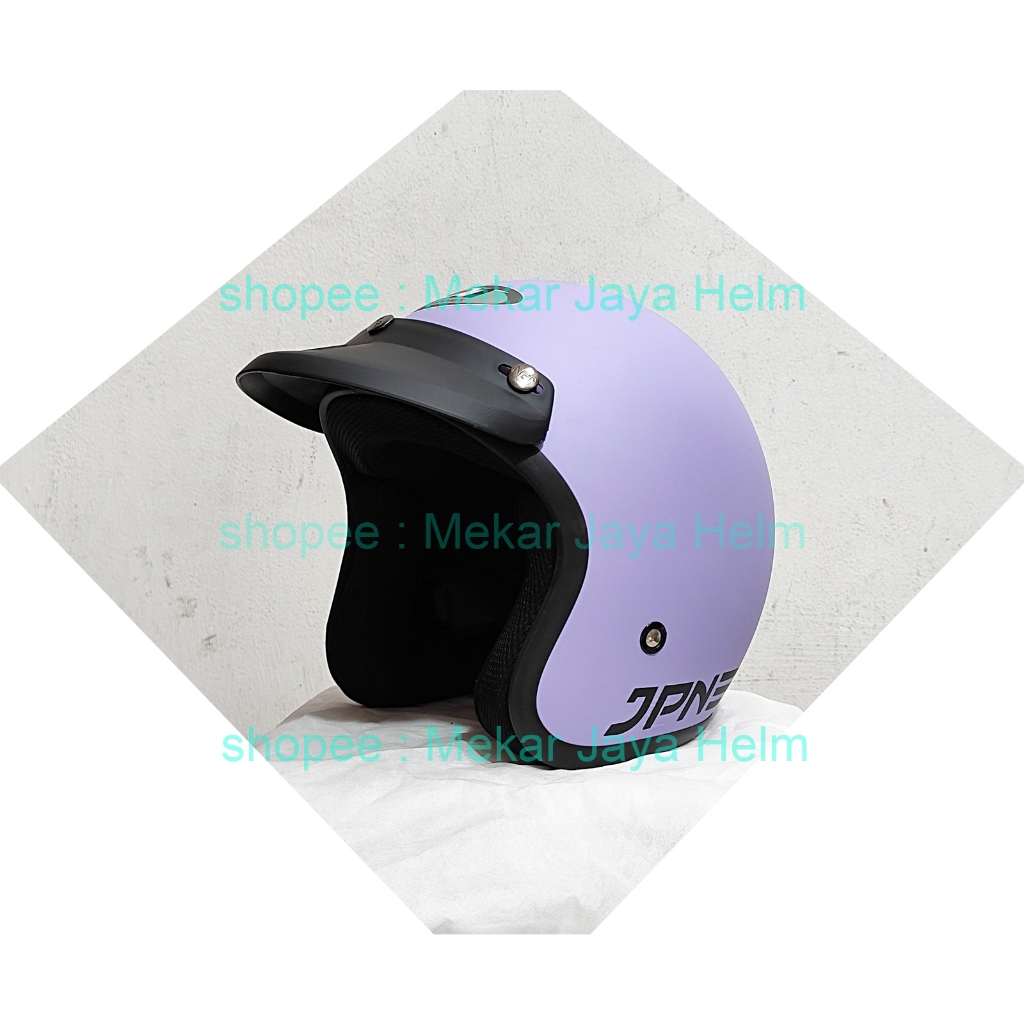Helm JPN ORIGINAL UNGU PASTEL DOFF DOP MATT