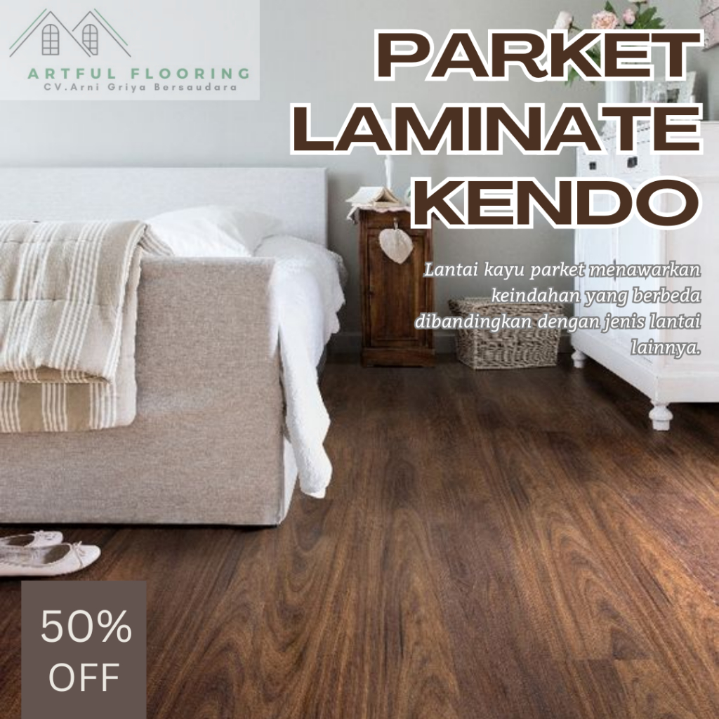 Lantai Kayu Kendo | Tebal 8,3mm - Sistem klik