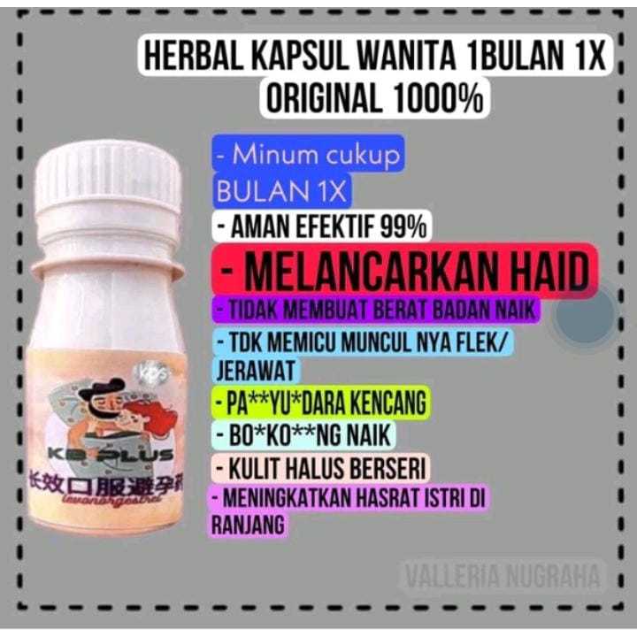 Kps kb plus super melancarkan haid anti gendut dan anti flek