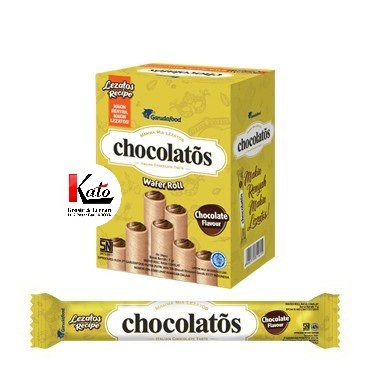 

Chocolatos Wafer Roll Cokelat 9gr Box isi 24's