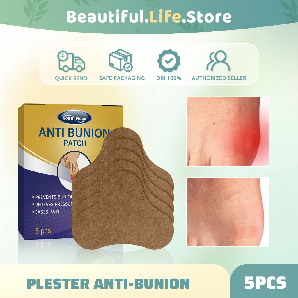 SOUTH MOON 【ORI/COD】Anti Bunion Patch 5pcs Plester Anti-Bunion Bunion Pain Relief Patch Anti Bunion 