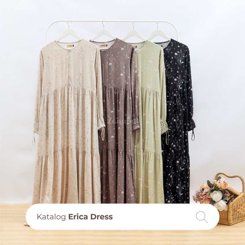 READY ERICA DRESS BY ZANUBA HIJAB - GAMIS RAYON ERICA TERBARU TERMURAH