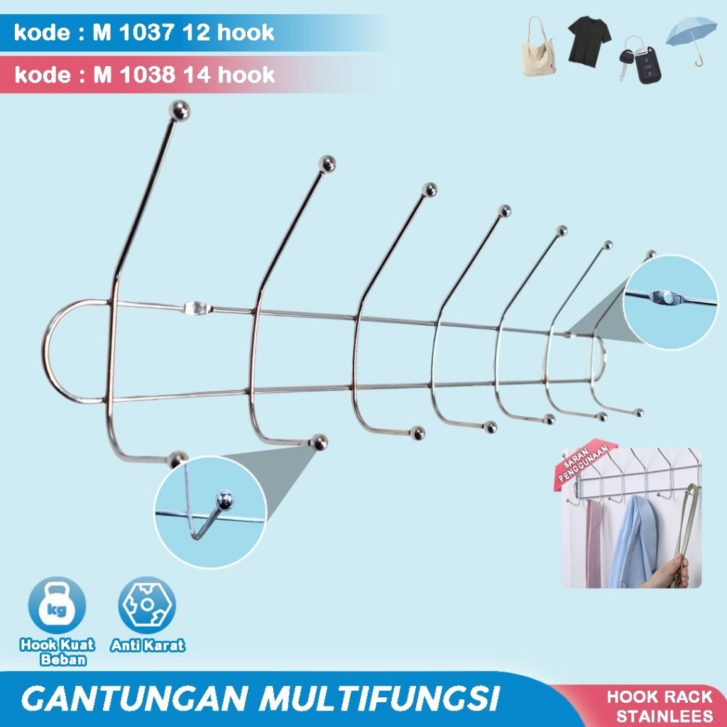 HANGER KAIT BAJU GANTUNGAN BAJU DINDING