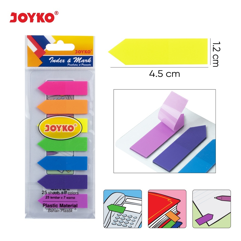 

STICKY NOTES 7 WARNA/ KERTAS PEMBATAS BUKU/ JOYKO INDEX