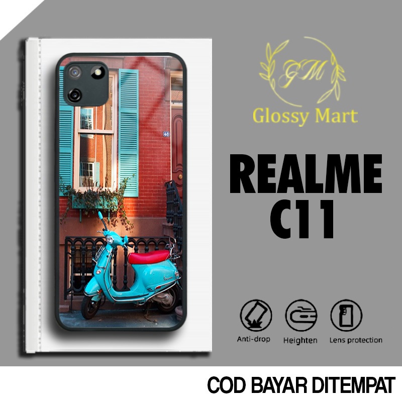 Case Realme C11 Terbaru - Casing Realme C11 - Motif Vespa - Hardcase Premium Glossy - Softcase Hp Re