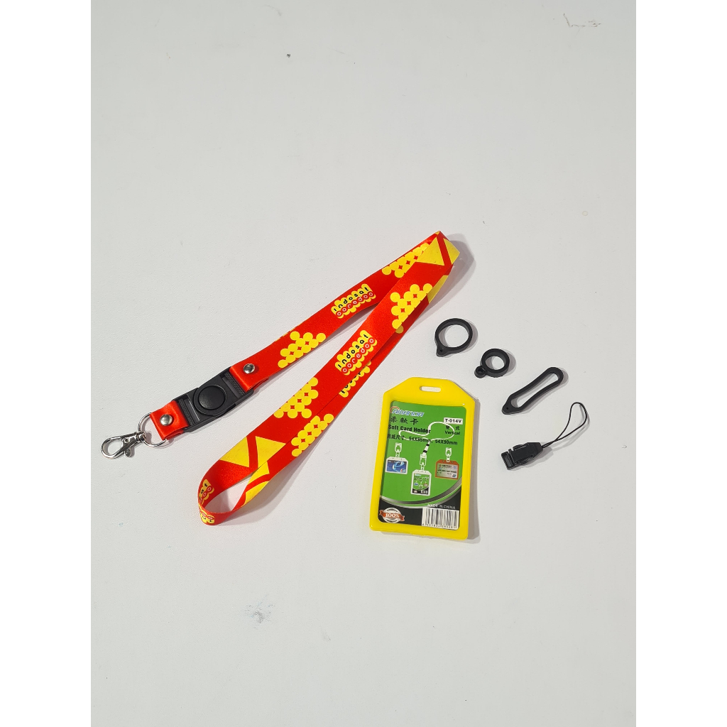 

Lanyard Custom INDOSAT / Lanyard murah custom / Lanyard Custom Printing