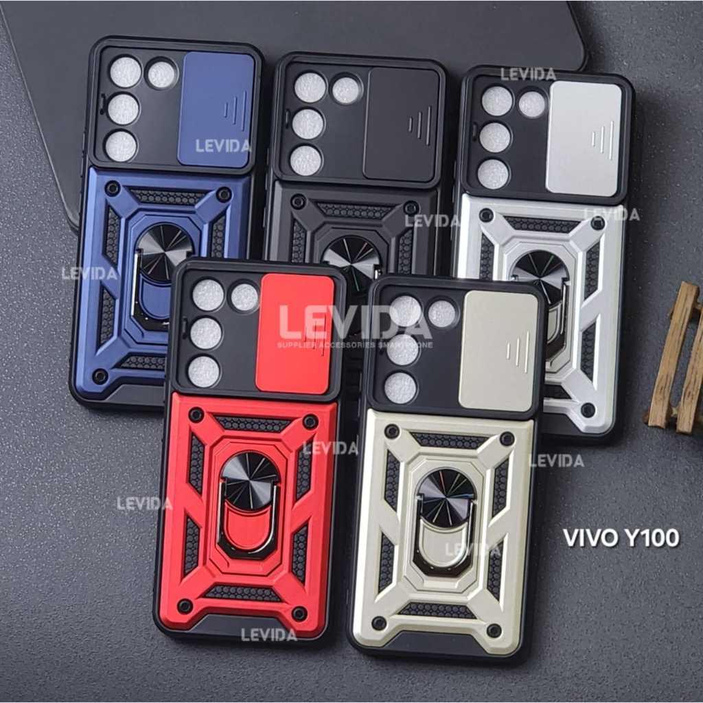 Vivo Y100 Case Armor Slide Transformer Slide Kamera Protection Vivo Y100