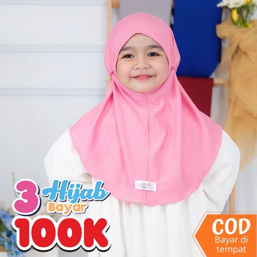 Zea Hijab By Lil'O - Bergo Instan Anak - Hijab Bergo Anak Terbaru - Kerudung Bergo Anak - Jilbab Ber