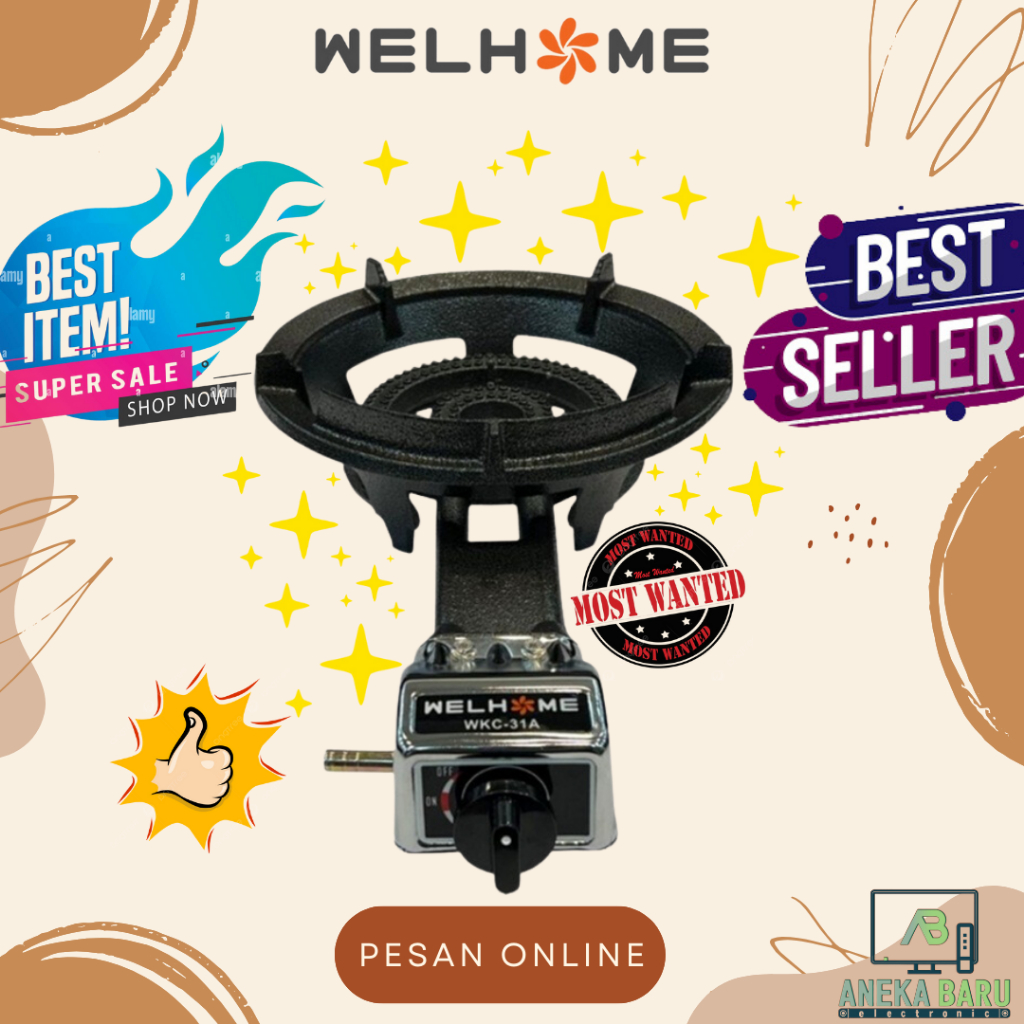 [READY & COD] Welhome Kompor Gas Mawar WKC-31A / 31A / WKC 31 A
