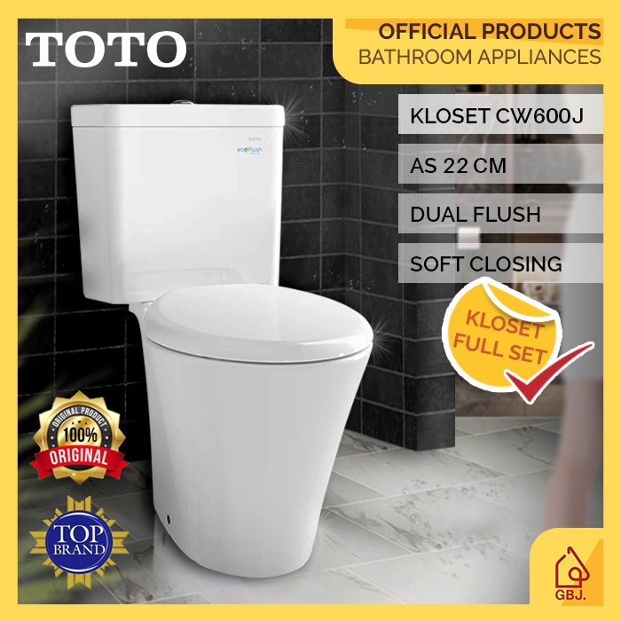 KLOSET DUDUK TOTO CW600J DUAL FLUSH SOFT CLOSING / CW600 J SW600JP / KLOSET DUDUK ORIGINAL TOTO