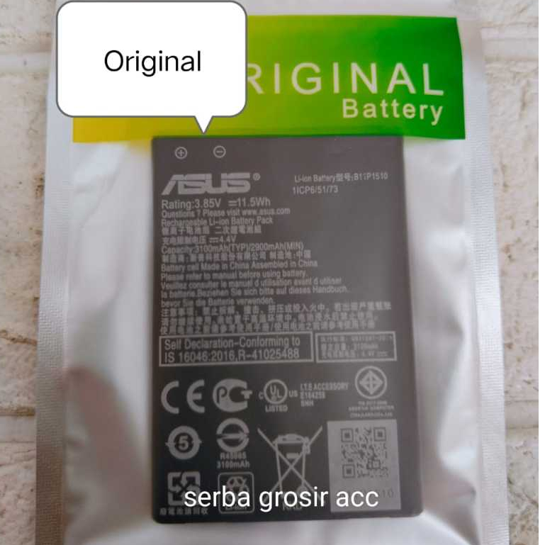 Baterai ASUS Zenfone 3 GO ZB551KL , X013D , Zenfone Go 5.5 Inchi ZB552KL X007D Kode Battery B11P1510