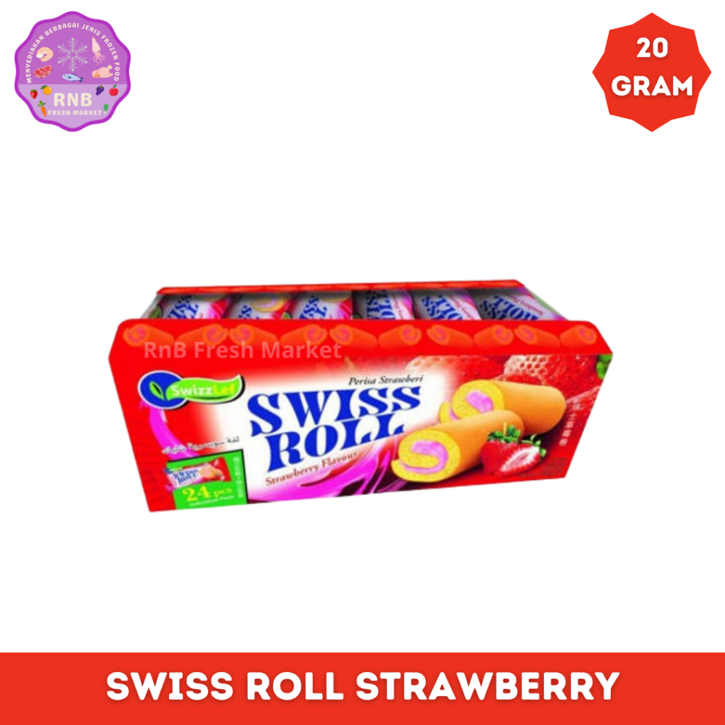 

Swiss Roll Strawberry Netto 20 Gram