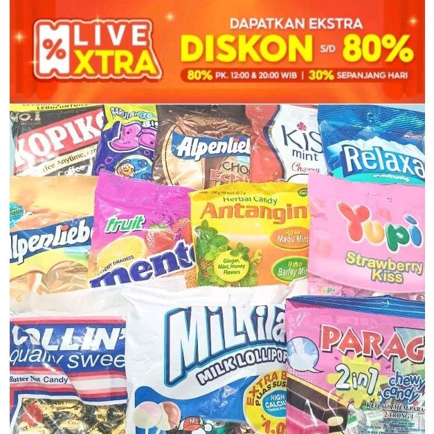 

Paket Permen live extra