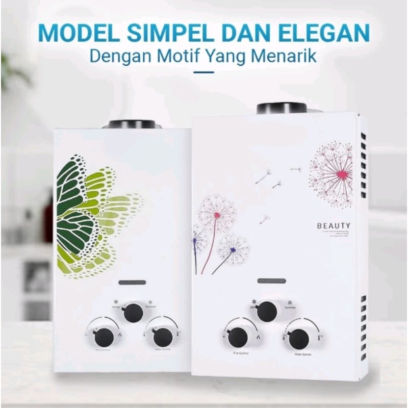 Water Heater Gas Finito Matrix LED/Tempered