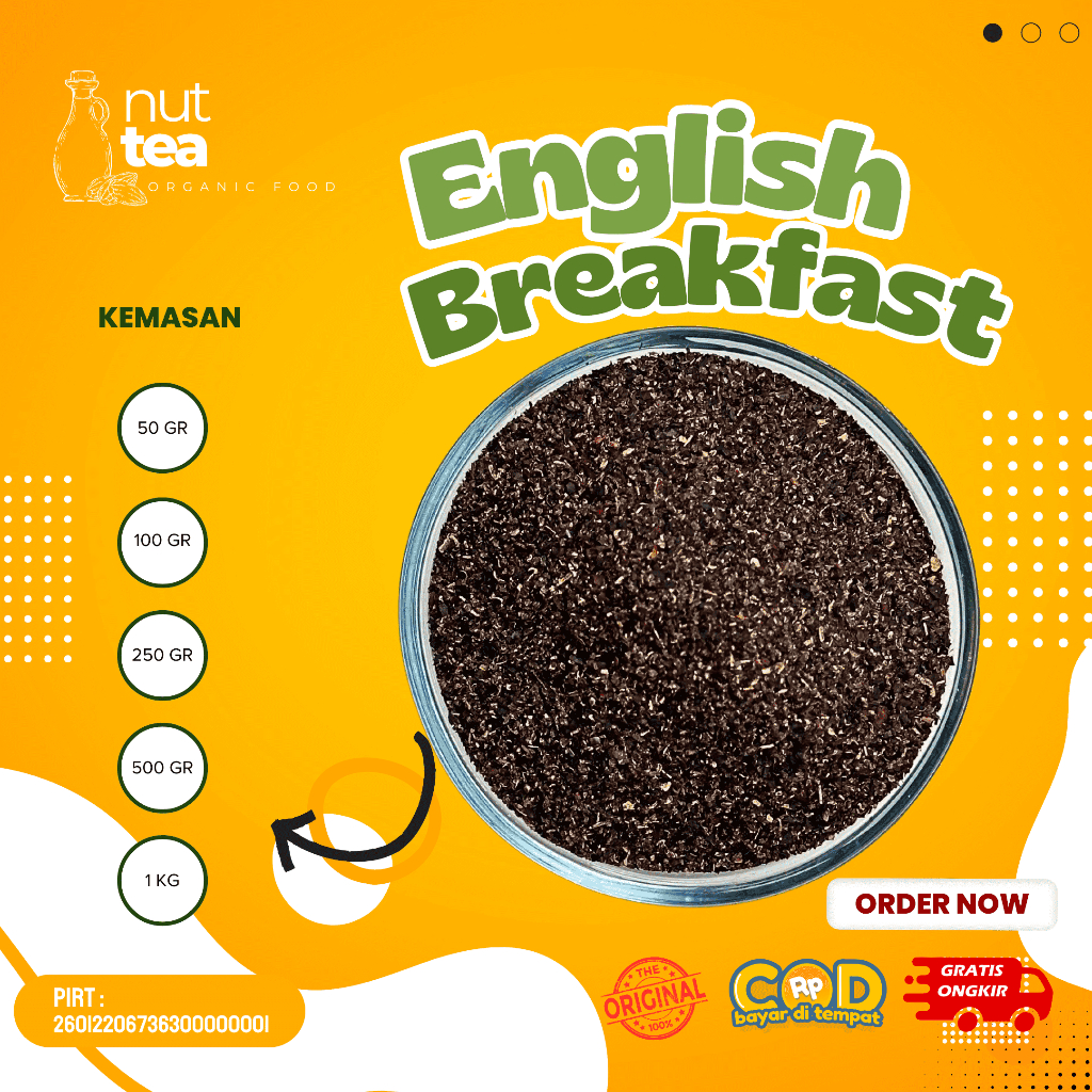 

Daun Teh English Breakfast 250gr - English Breakfast Tea / Black Tea / Teh Hitam Vanilla