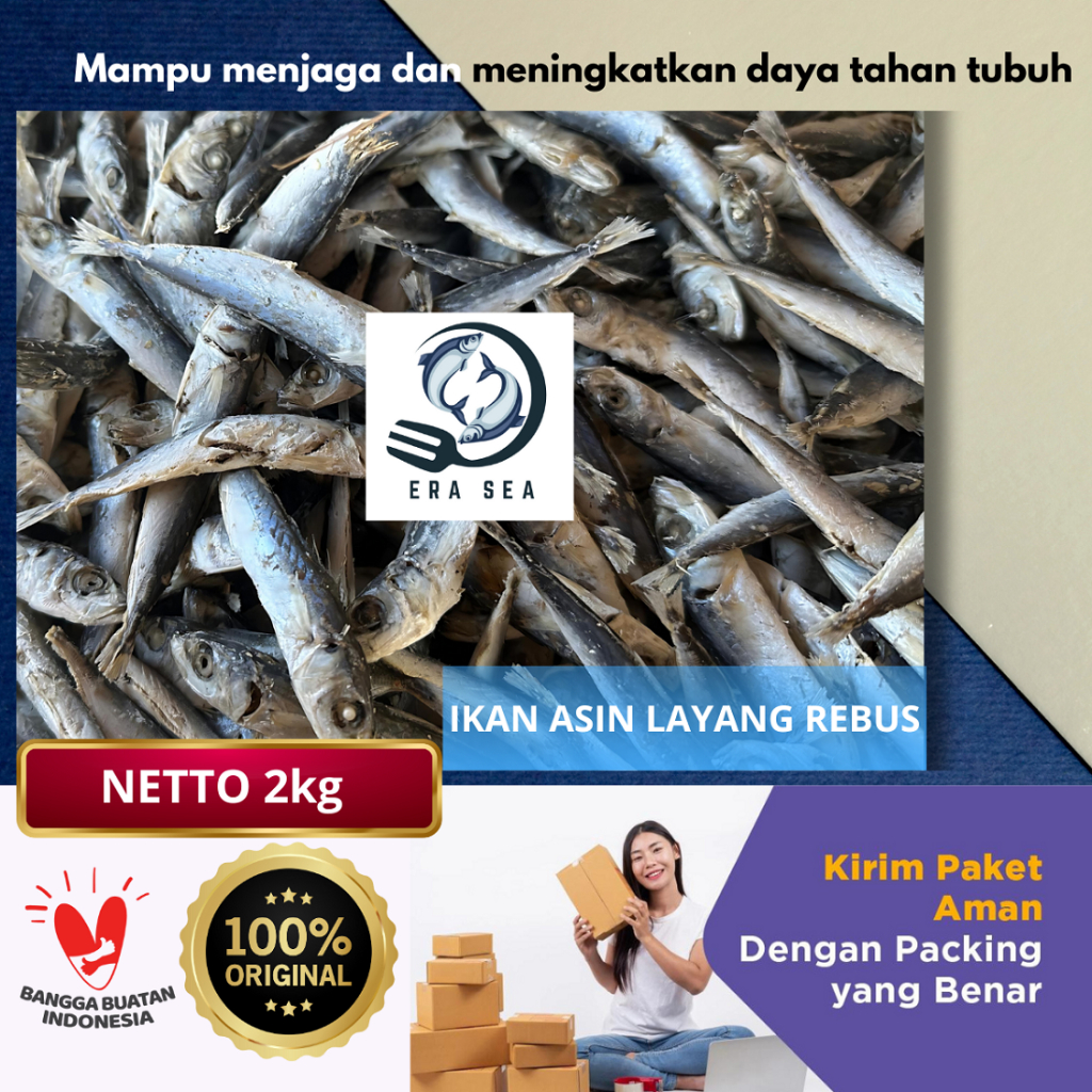 

Ikan Asin Layang Rebus Fress 2kg Makanan Pokok Seafood Kering Kaya Manfaat