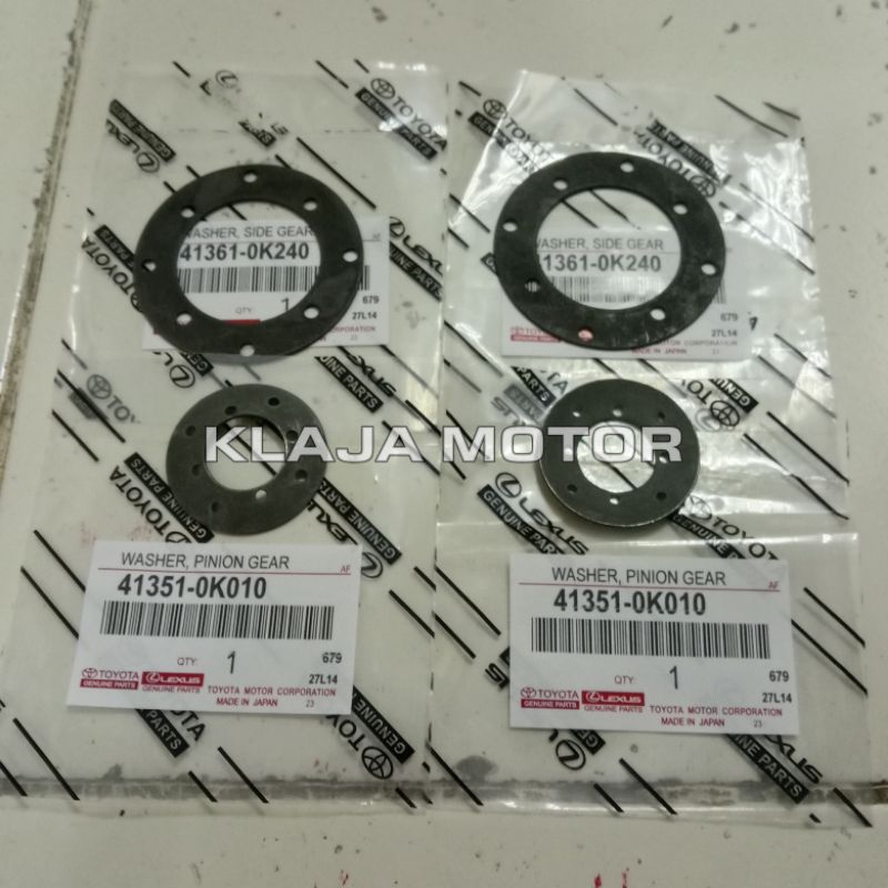 Washer Pinion Ring Gardan Gigi Bolu Besar Kecil 1set Innova Ori